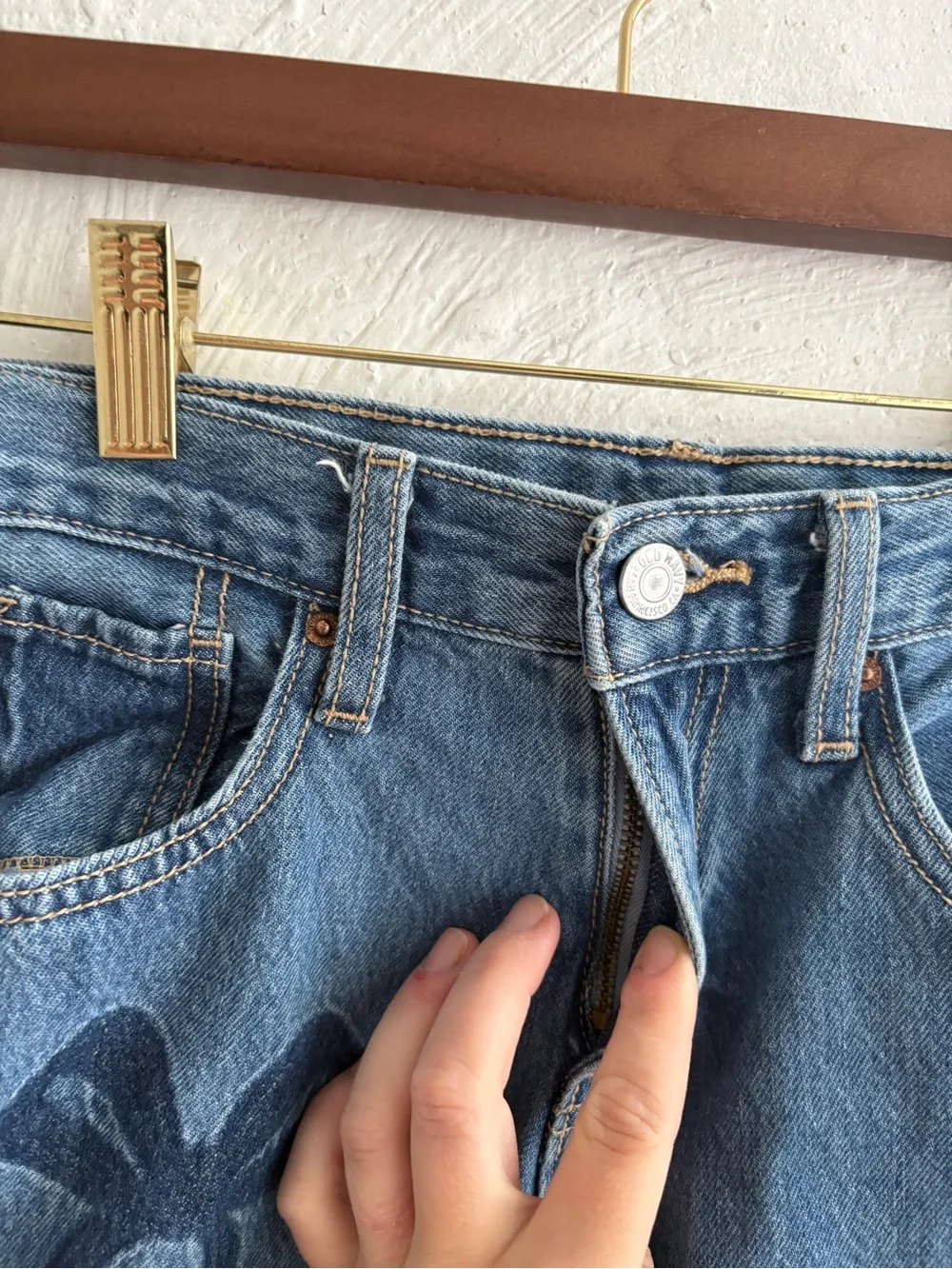 Old Navy Printed Super Baggy Barrel-Leg Jeans